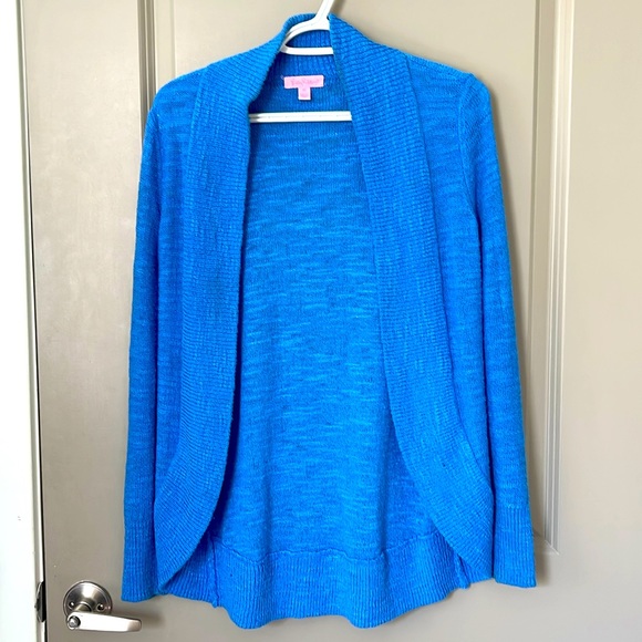 Lilly Pulitzer Sweaters - Lilly Pulitzer 100% Blue Open Front Women’s  Cardigan